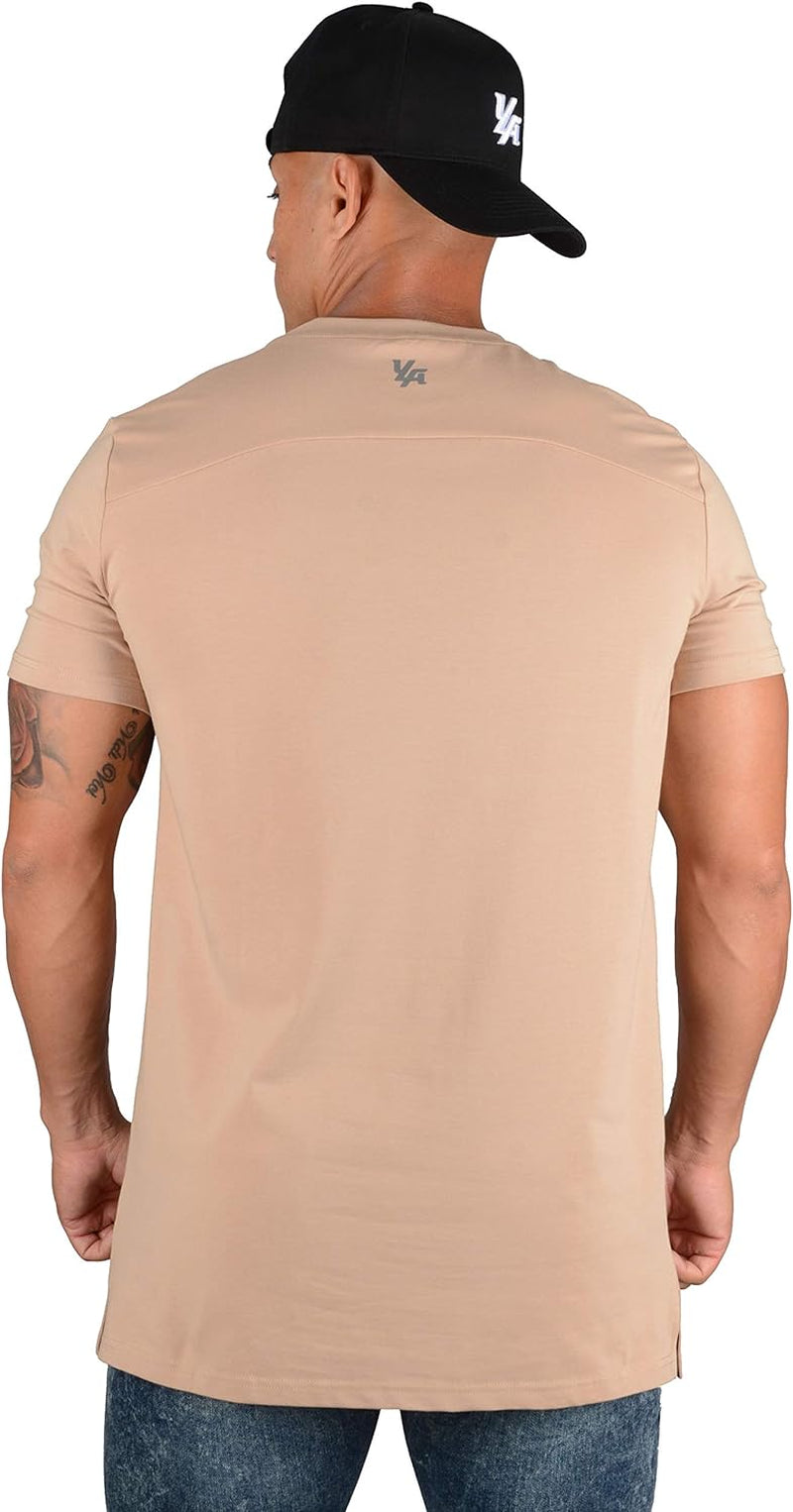 Mens Minimalist Fitted T-Shirts | Long Drop Cut Tee | Workout Gym 411