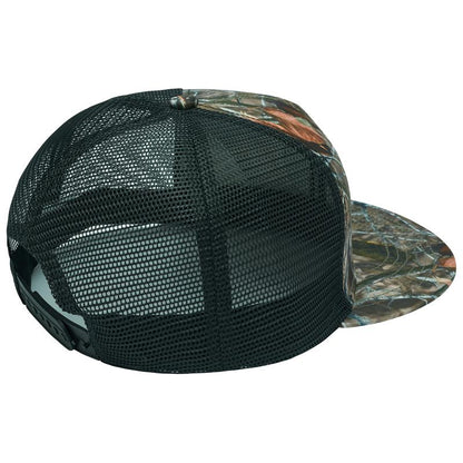 BASSDASH Flat Brim Trucker Cap Adjustable Snapback Hat Mesh Back for Men Women Fishing Hunting